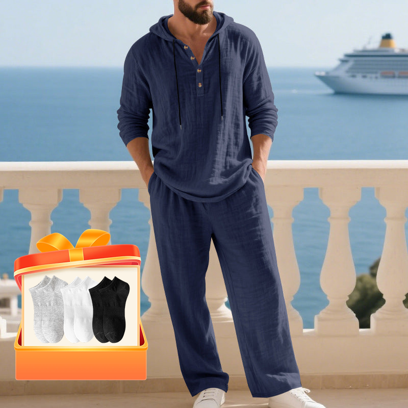 π’π’60% OFF !!!Men's Hooded Casual Loose Top & Pants 2-Piece Set