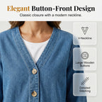 ⏳Time-Limited Special⏰Women's Classic Button Front Denim Jacket