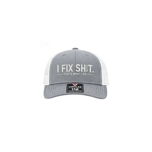 🧢2026 New Arrival😎Mesh Back Trucker Cap with "I Fix Shit" Embroidery – Breathable Outdoor Sun Hat🧢☀️